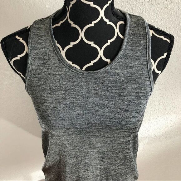 Rag & Bone Racerback Tank Gray Shiny Sheer S - Picture 4 of 7